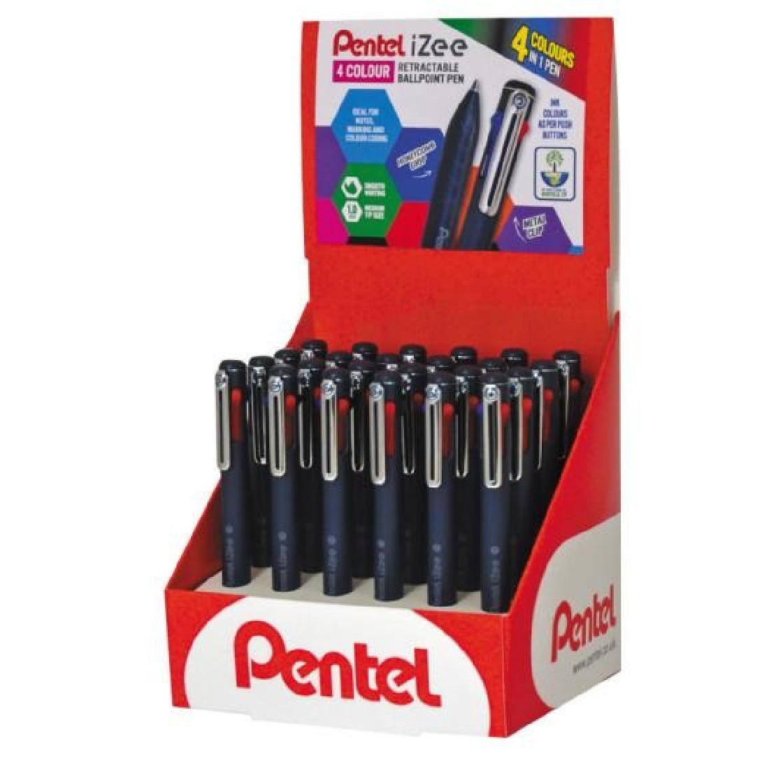 Στυλό  iZee 4χρωμο 0,7mm BXC467DC Pentel