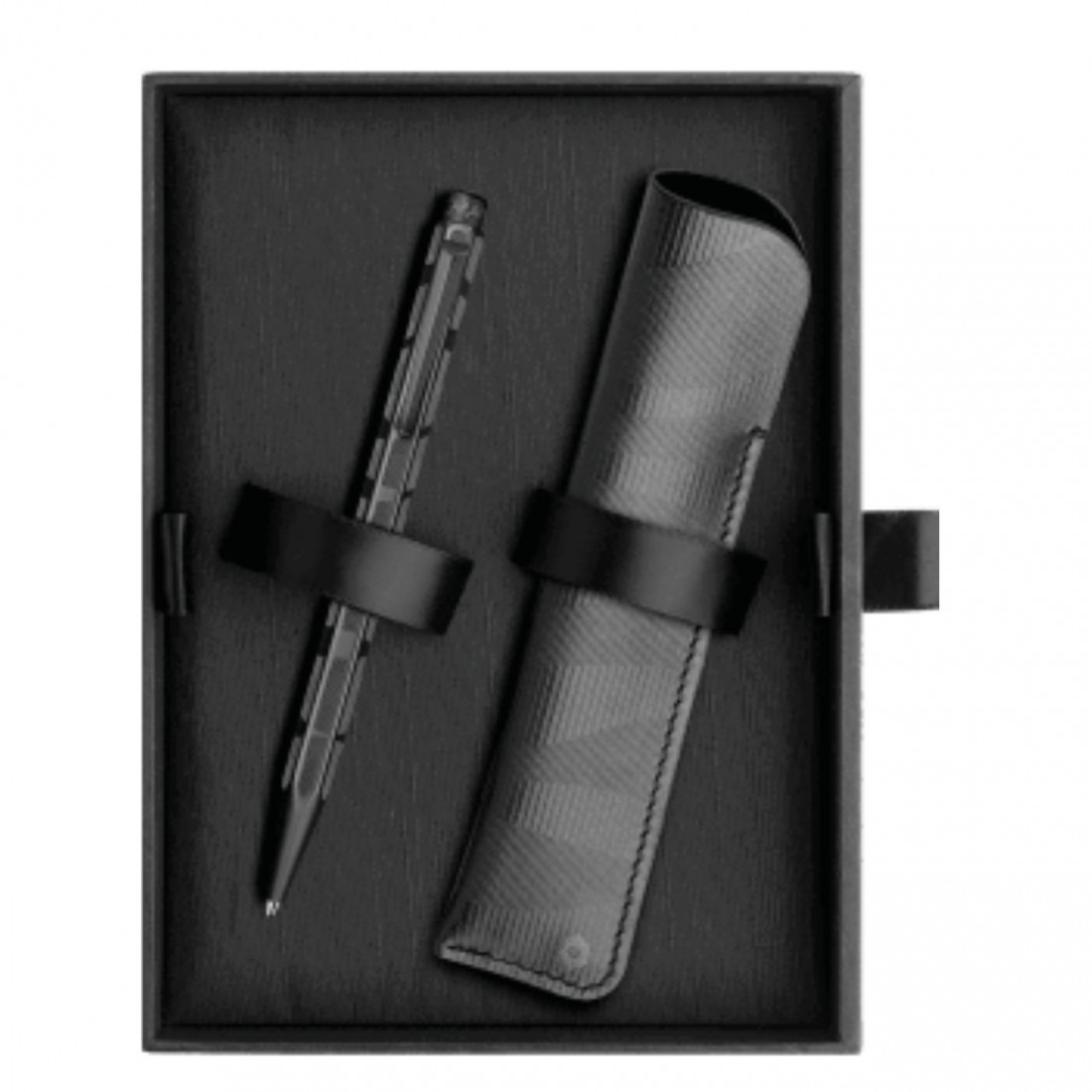 Caran DAche Ecridor black lines set ballpen with leather case 8902.010