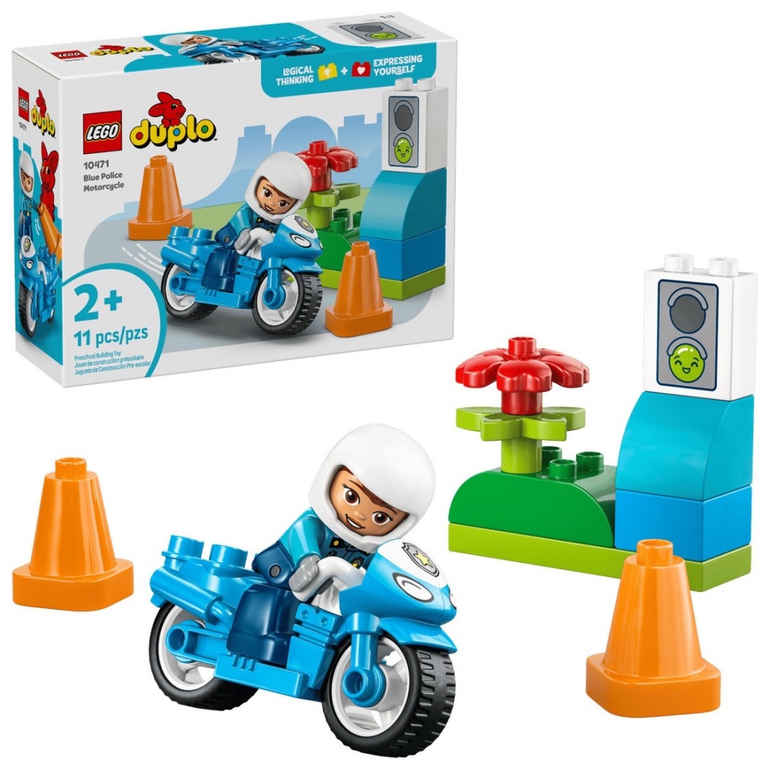 Blue Police Motorcycle 10471 Lego Duplo