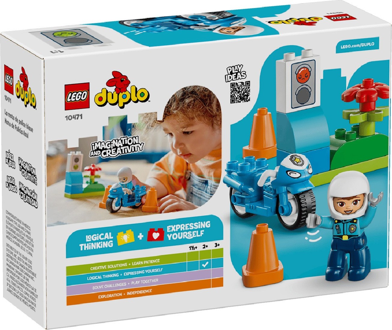 Blue Police Motorcycle 10471 Lego Duplo