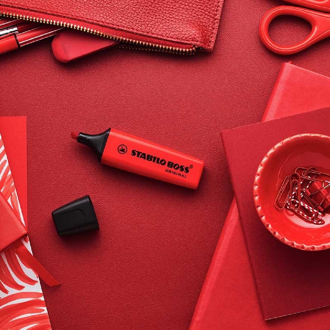 Μαρκαδόρος Υπογράμμισης 70/48 Red Stabilo Boss