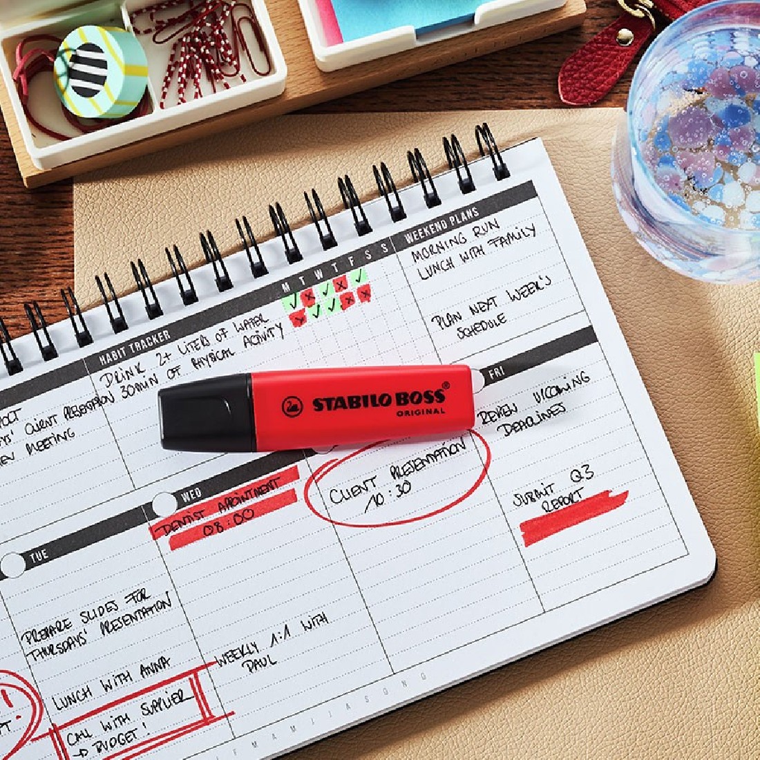 Μαρκαδόρος Υπογράμμισης 70/48 Red Stabilo Boss