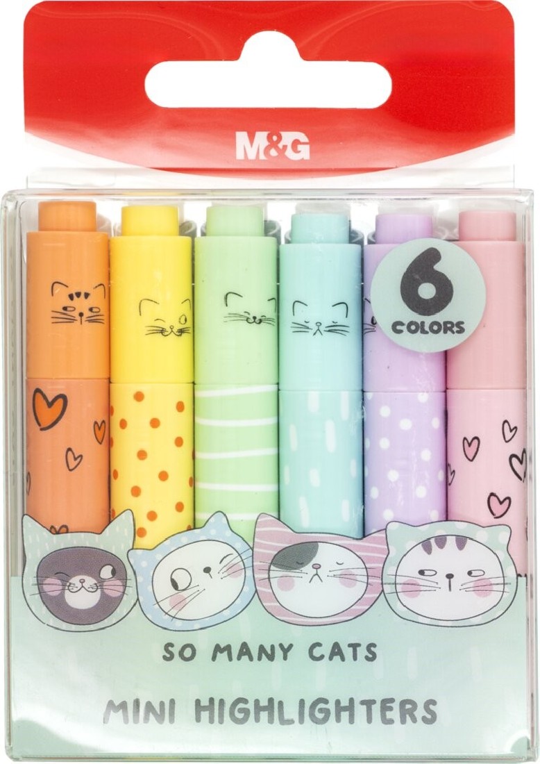 Highlighter Mini So Many Cats Pastel M&G