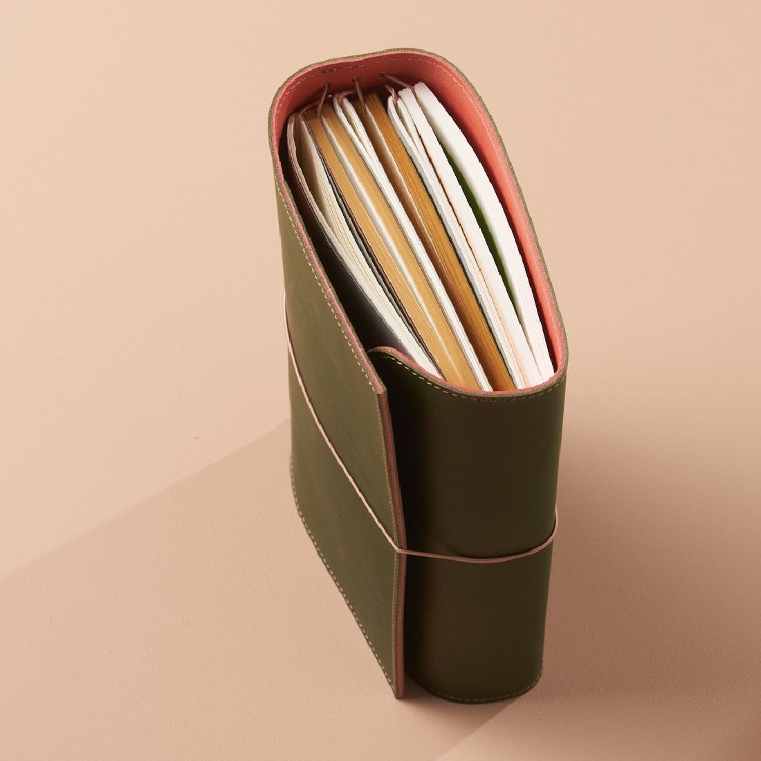 Paper Republic Le Trifold A5 Botany Green and Rustic Rose