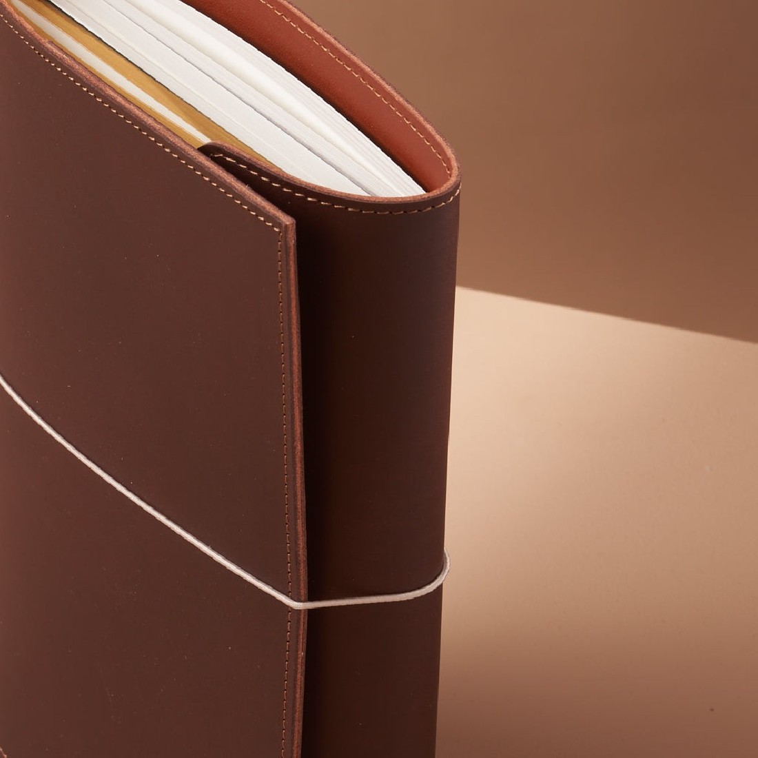 Paper Republic Le Trifold A5 chestnut and cognac