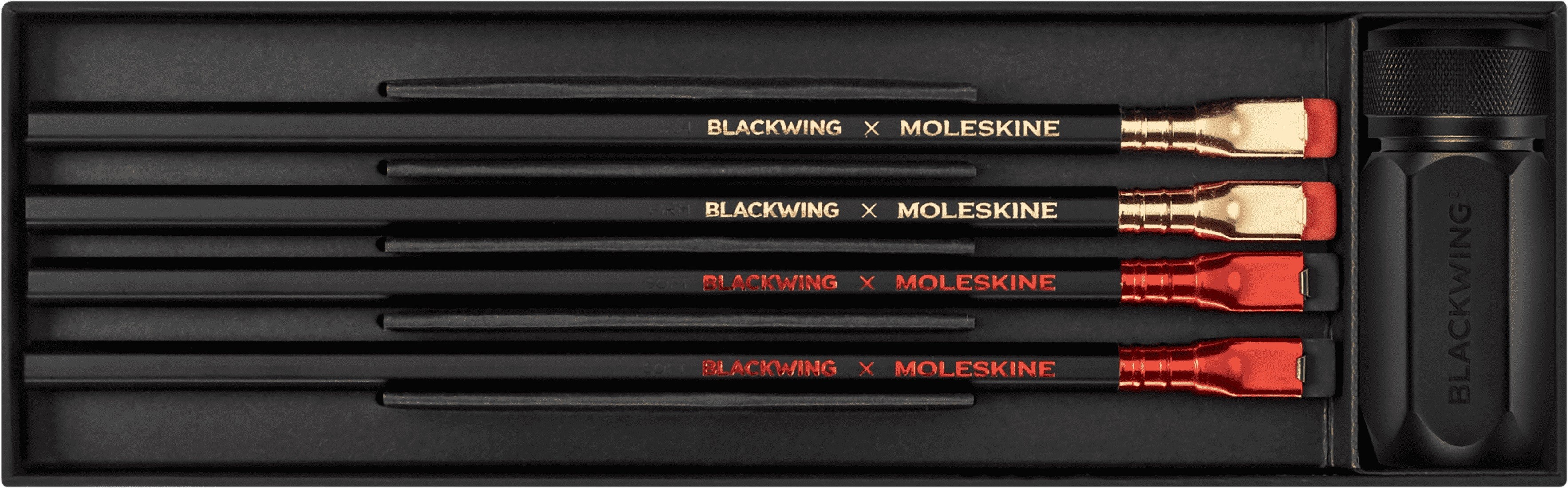Palomino Blackwing x Moleskine Pencils and Sharpener Set