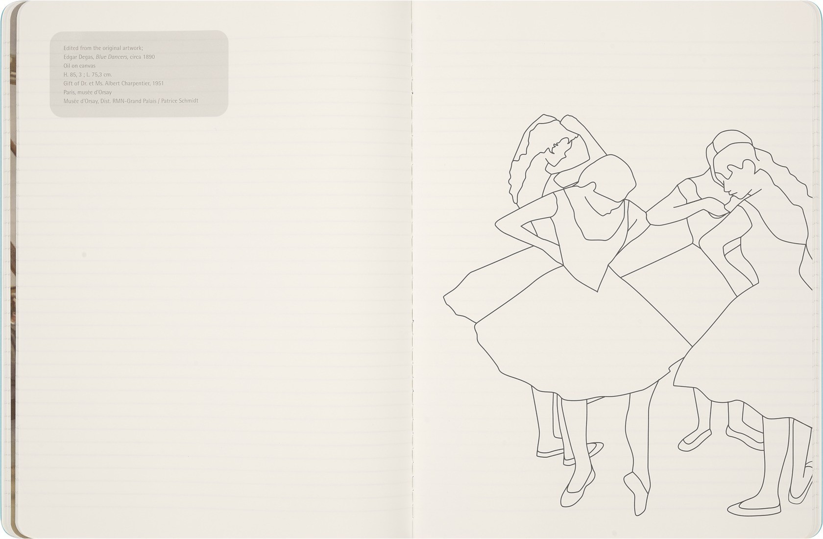 Moleskine Impressions of Impressionism Cahier Journal, XL 19X25, ruled