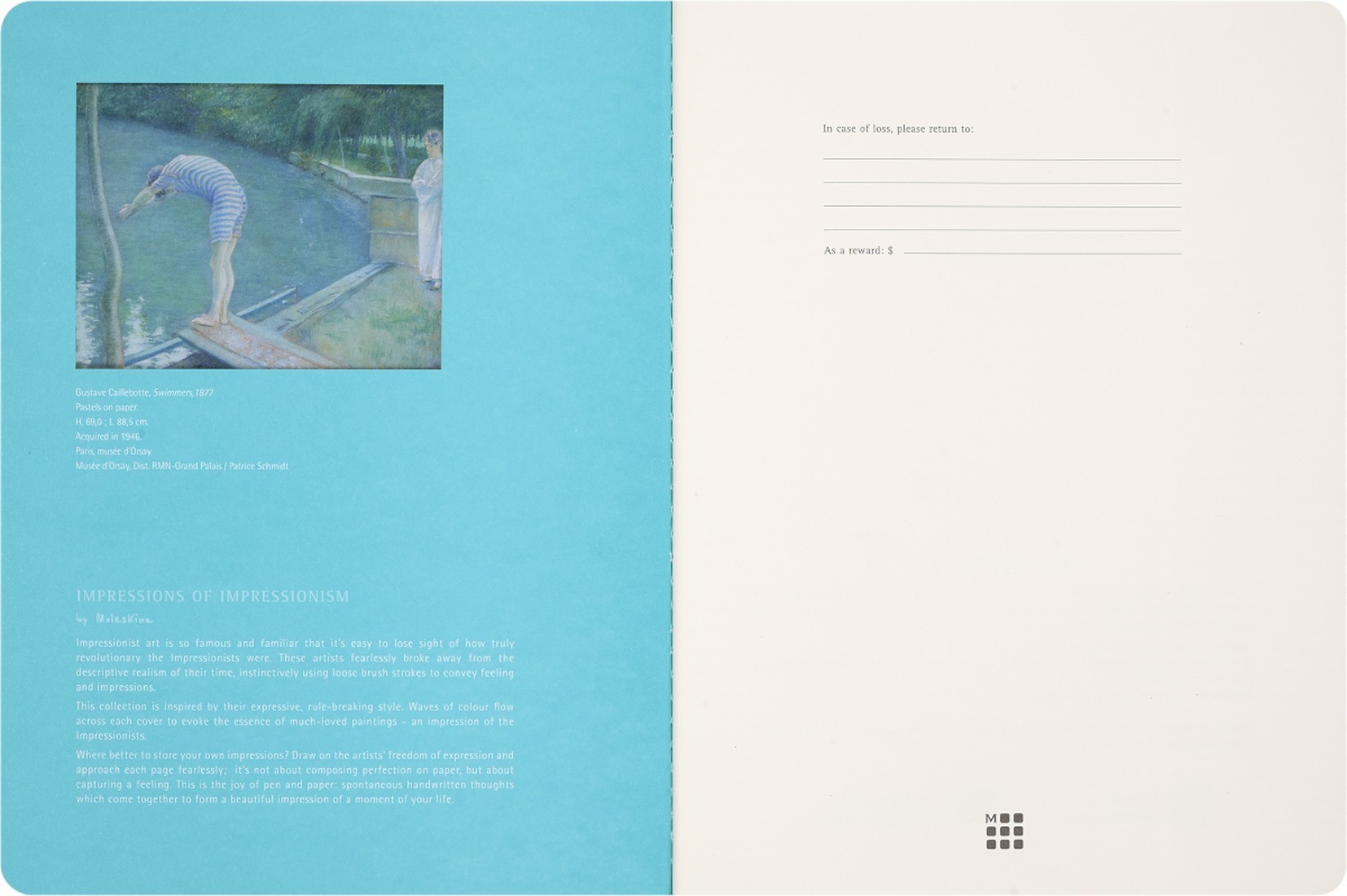 Moleskine Impressions of Impressionism Cahier Journal, XL 19X25, ruled