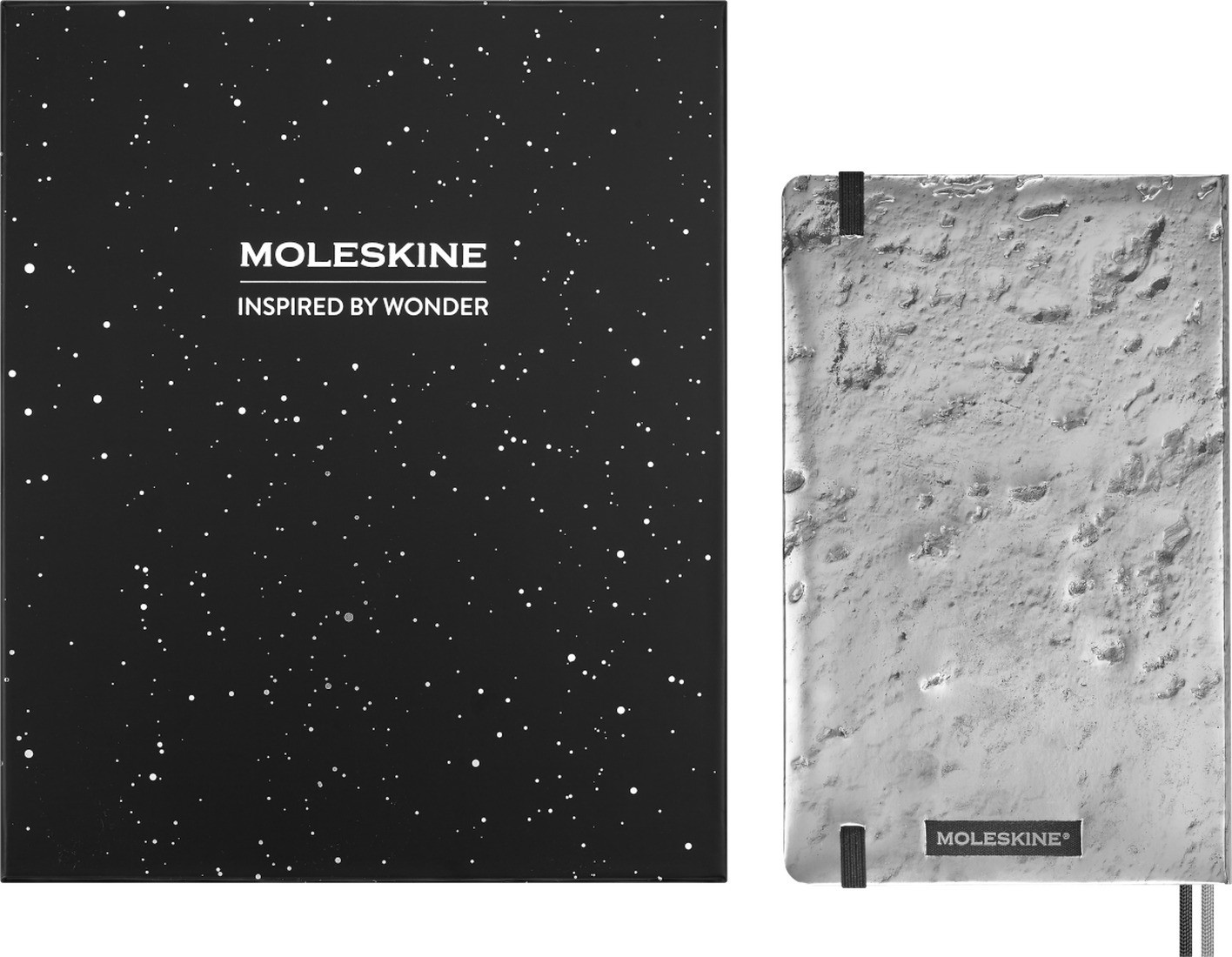 Moleskine NASA-inspired Limited Edition Drawing Gift Box, Hard cover, large, ruled notebook, four Blackwing pencils, and two pins