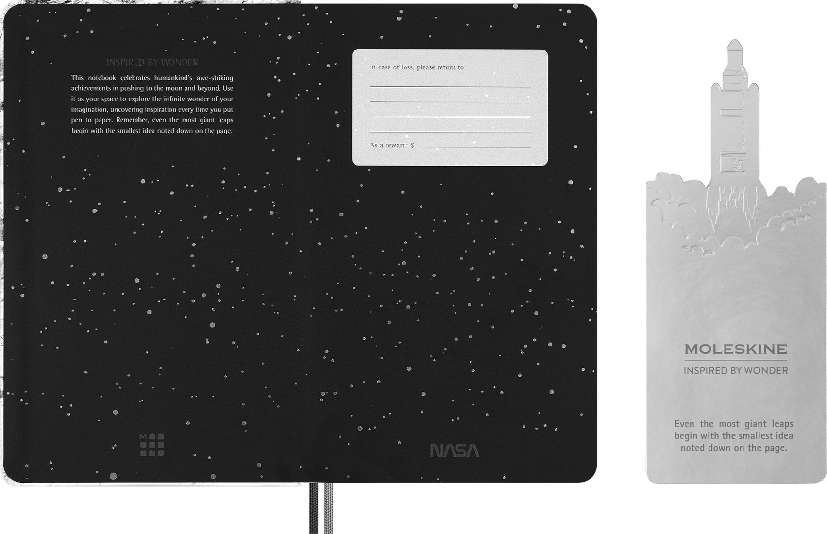 Moleskine NASA-inspired Limited Edition Notebook, Large, ruled, soft touch hard cover with gift box