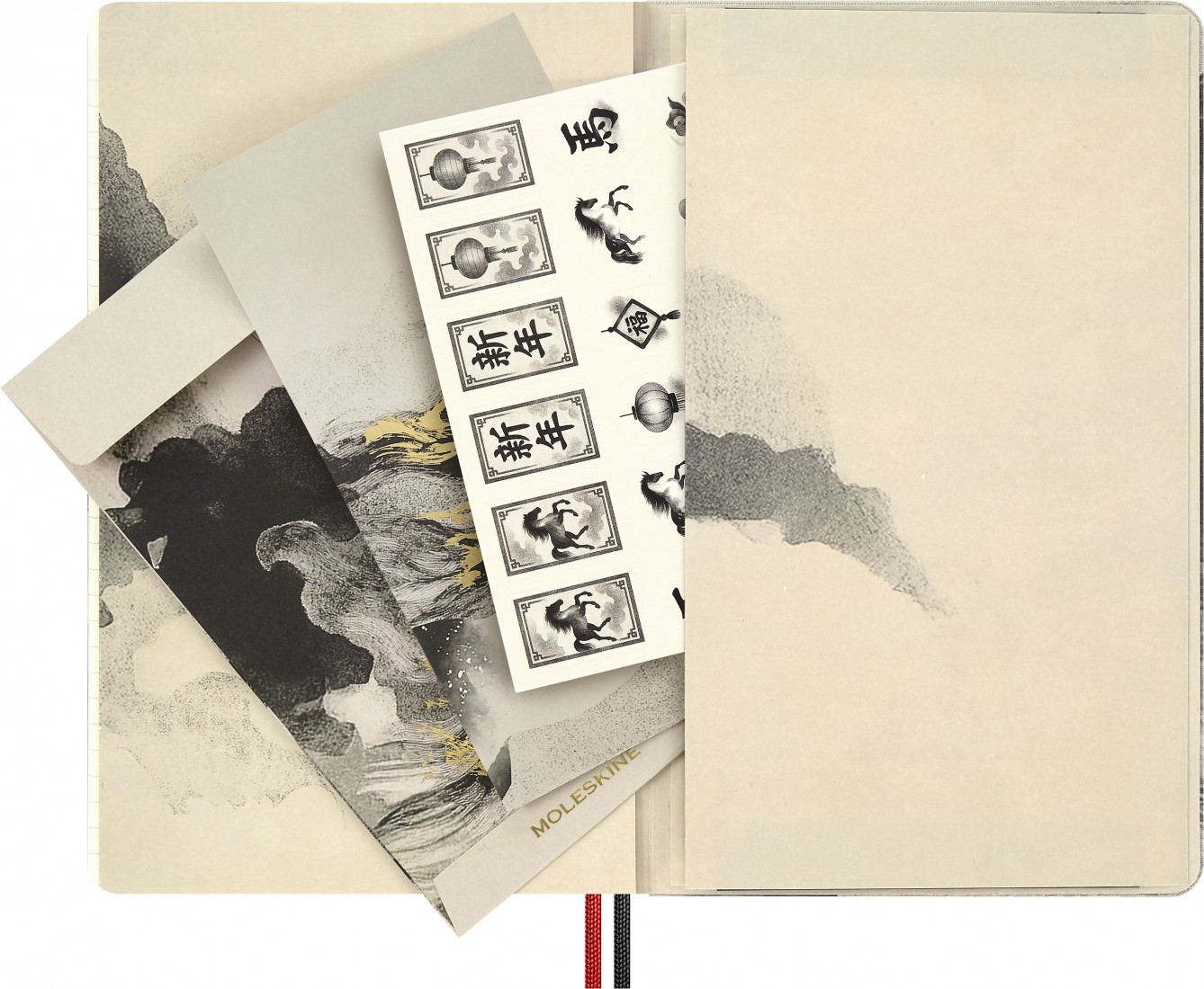 Moleskine Limited Edition Year of the Horse Ruled Notebook, Design A, Large 130mm × 210mm