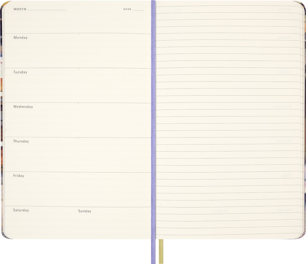 Moleskine Impressions of Impressionism Undated Planner, Large, 12-Month Weekly Planner, Fabric Hardcover