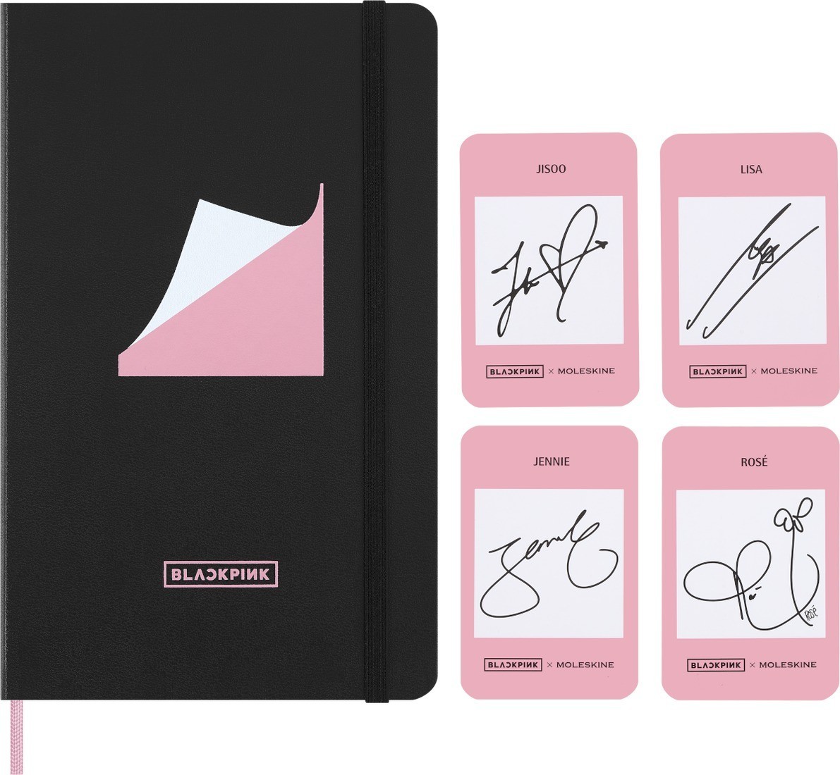 Moleskine Notebook with BLACKPINK Collection, Large, ruled, hard cover