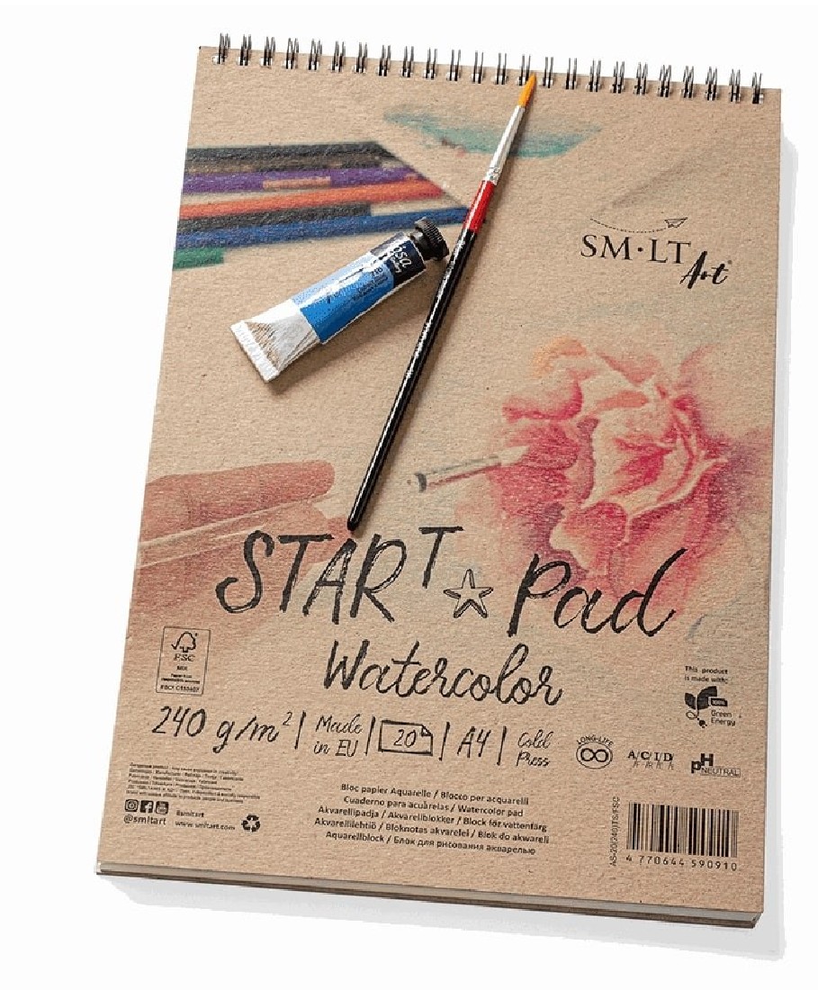 SM-LT ART Start Pad Watercolor, A4  20sh 240gsm