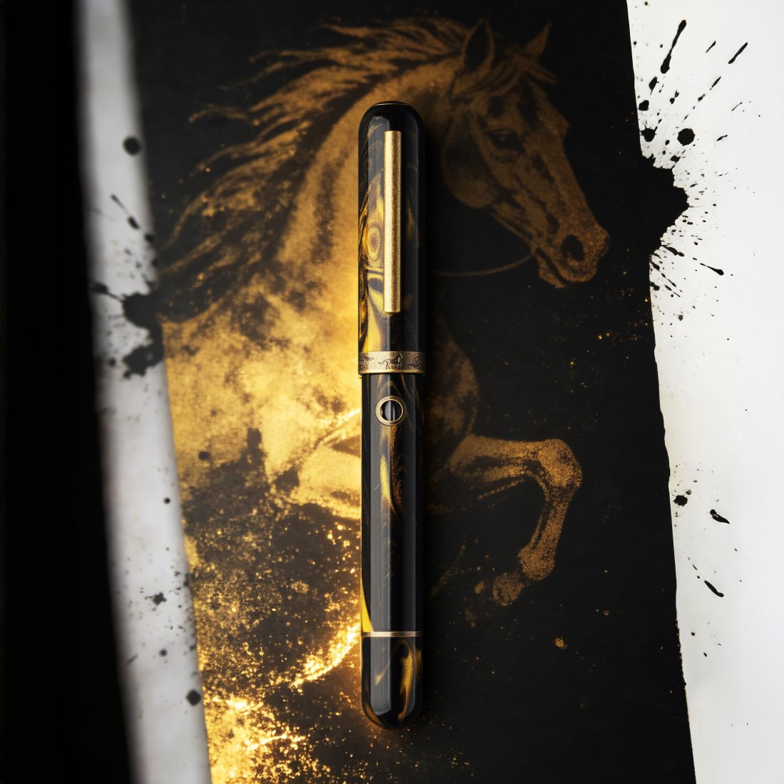 Nahvalur Pen of the Year 2026 Horse fountain pen with free bottled ink Limited Edition