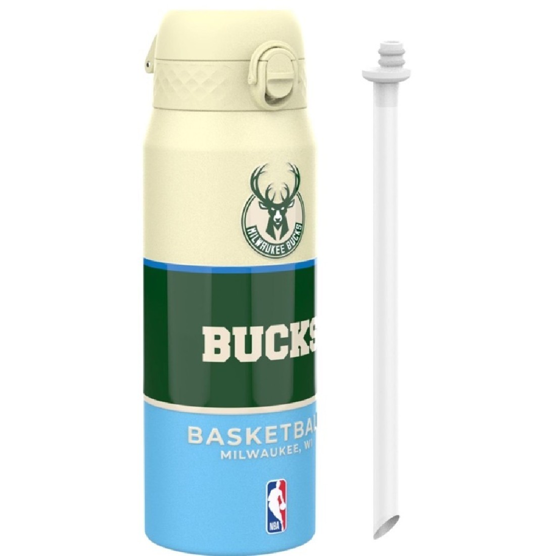 Παγούρι Μεταλλικό θερμός με καλαμάκι 750ml NBA Milwaukee Bucks Ion8