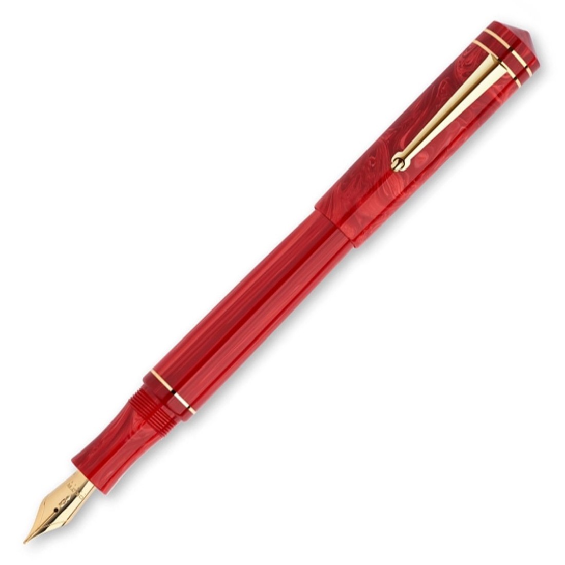 Delta Write Balance Red Gold Fountain Pen