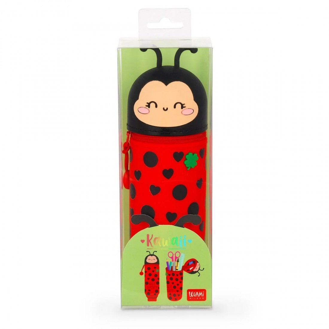 Ladybug Get Lucky 2-in-1 Silicone Pencil Case