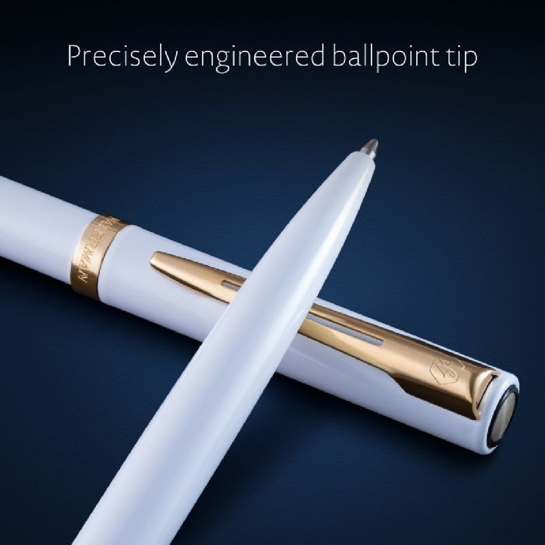 Waterman Impression lacquer white gt ballpen