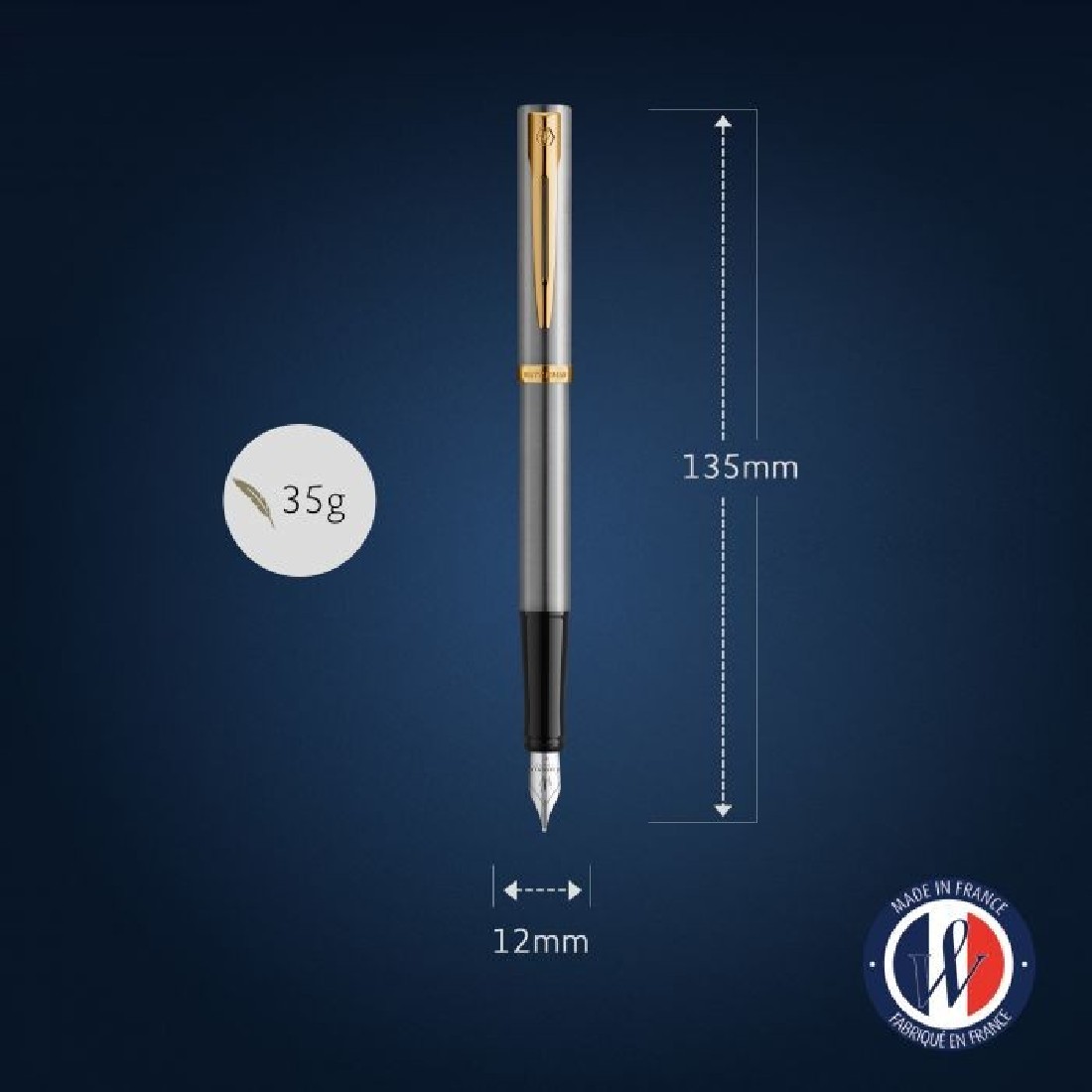 Waterman Impression stainless steel gt fountain pen