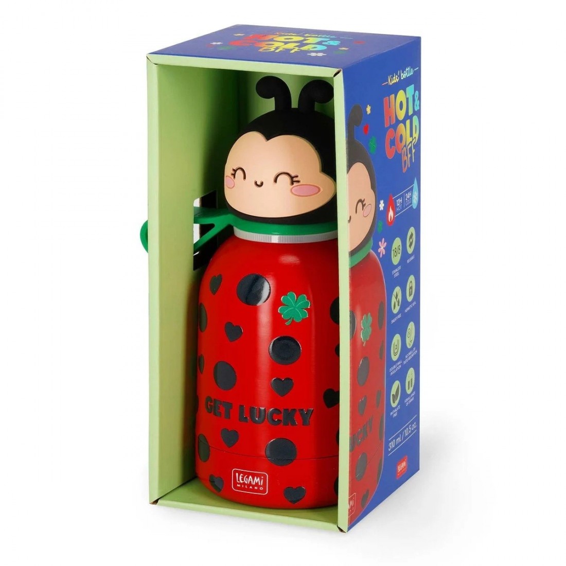 Vacuum Bottle for Kids - Ladybug - Hot&Cold BFF- Legami
