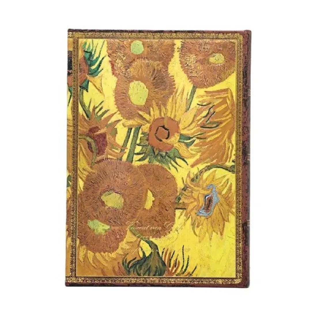 Paperblanks Notebook Van Gogh Sunflowers Midi Wrap Lined
