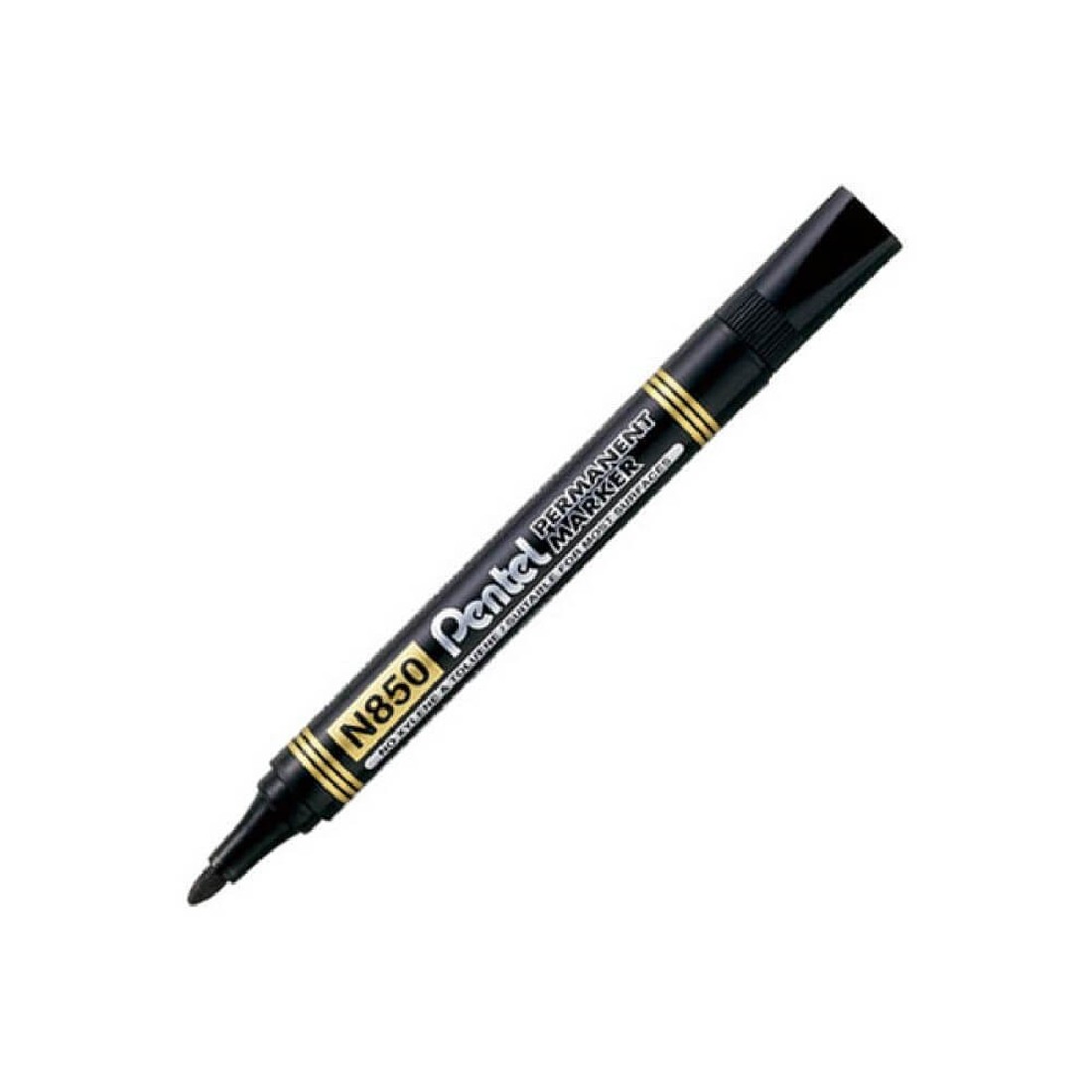 Pentel Ανεξίτηλος Μαρκαδόρος Κιβωτίων Μαύρος N850