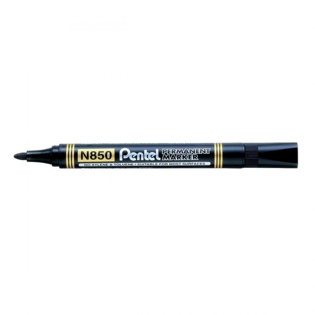 Pentel Ανεξίτηλος Μαρκαδόρος Κιβωτίων Μαύρος N850