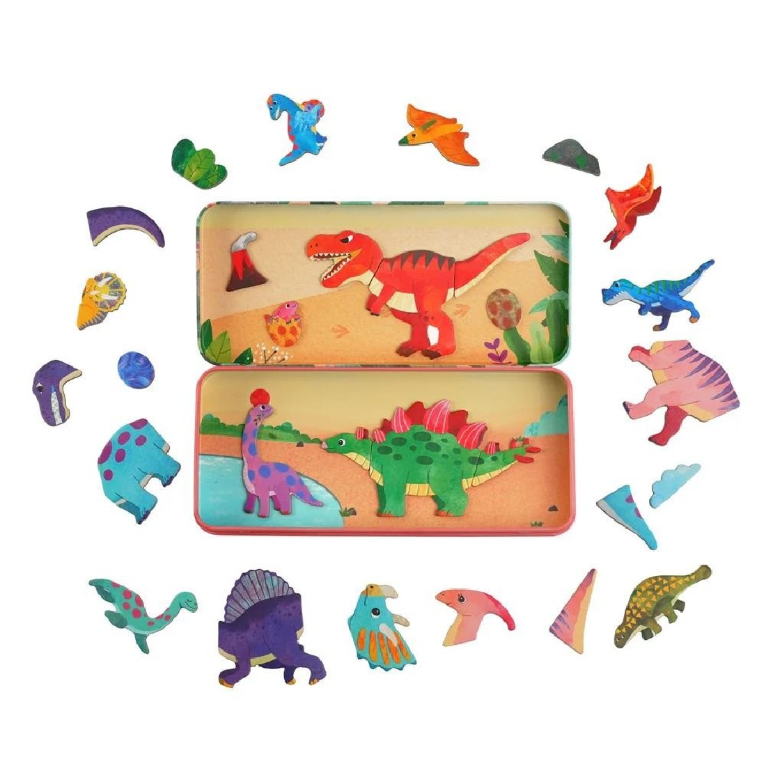 Μαγνητικό puzzle Dinosaur Land 00783 Mier Edu