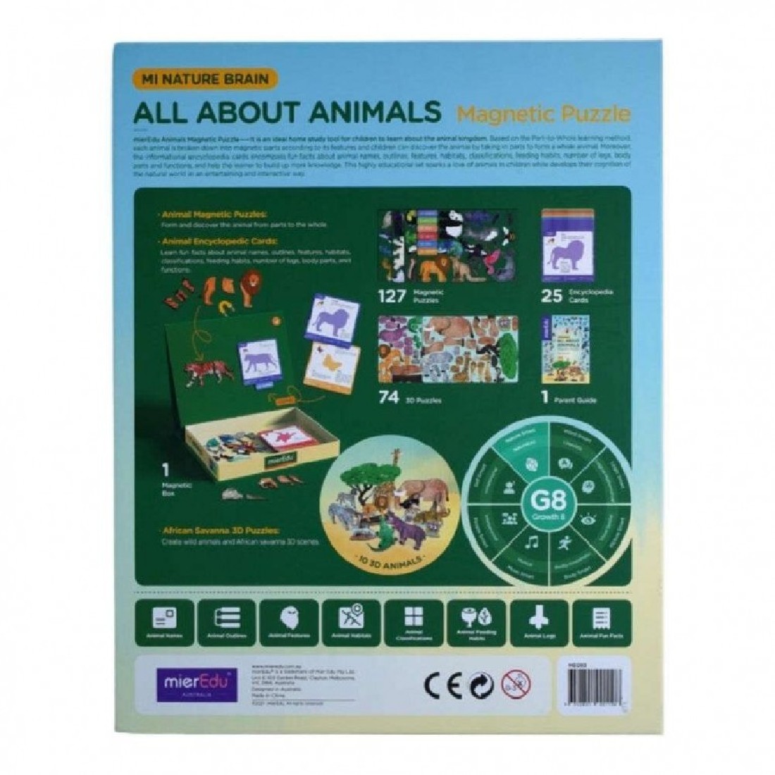 Μαγνητικό Puzzle All About Animals 00110 Mier Edu