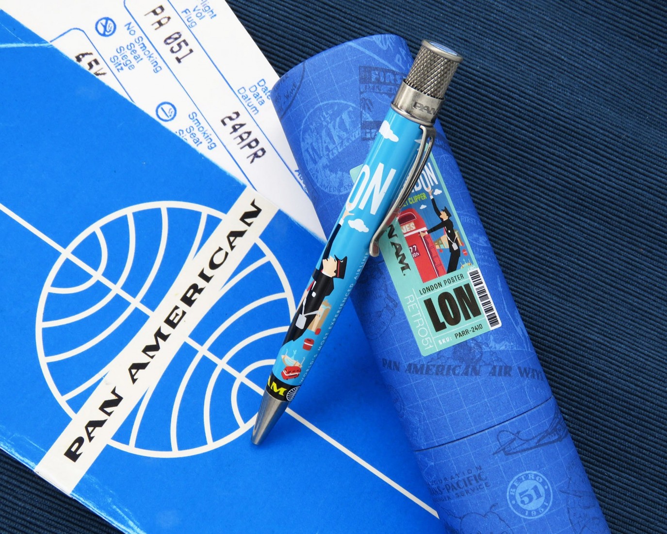 Retro 51 Tornado Rollerball Pen - Pan Am - London Poster Rollerball