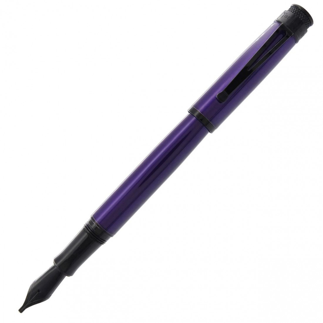 Retro 51 Tornado Stealth - Midnight Purple Fountain Pen VRF-S2418