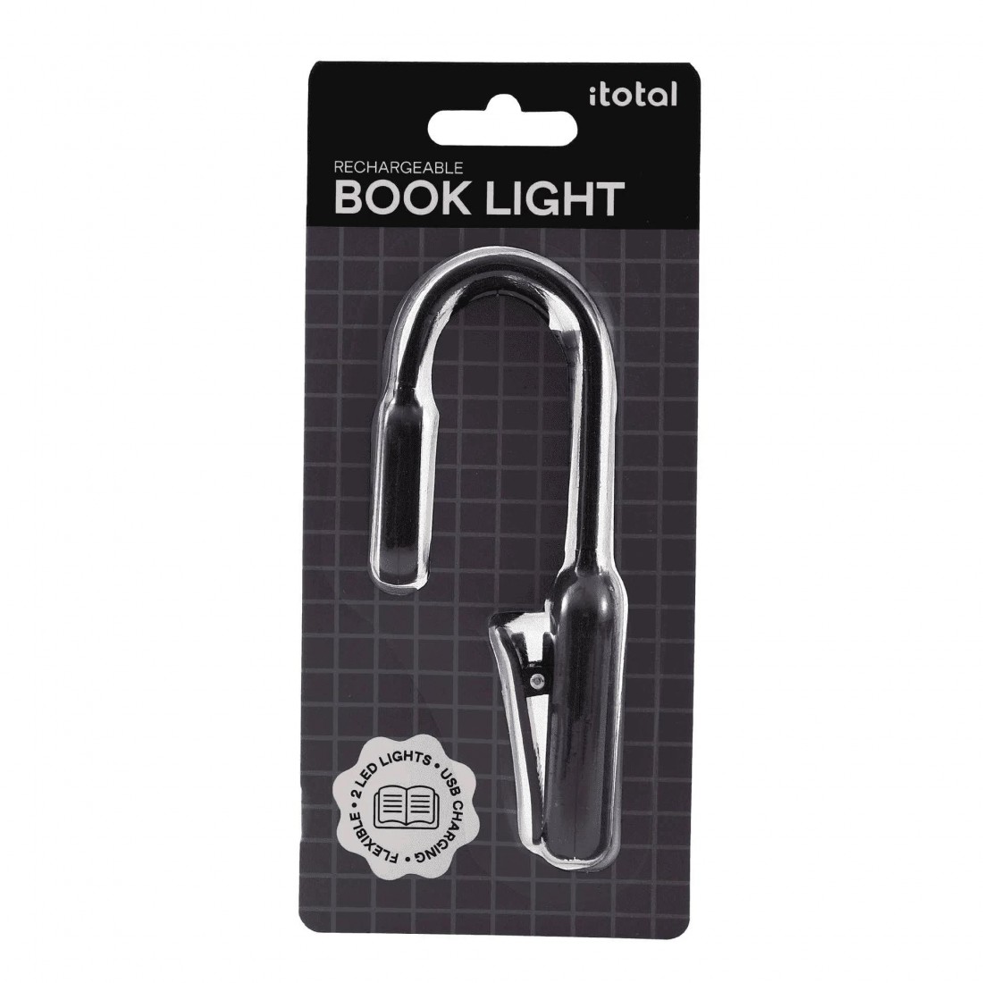Φωτάκι Βιβλίου LED με Κλιπ Μαύρο Eπαναφορτιζόμενο XL2807 i-total