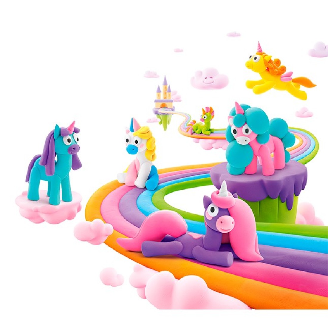 Κατασκευή με πηλό Rainbow Unicorns 15028 Hey Clay