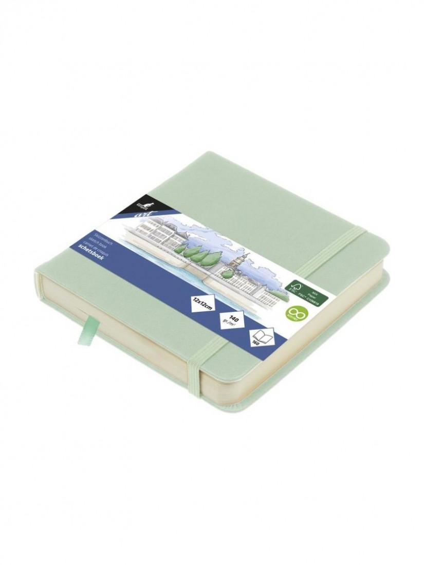 Sketchbook 12x12cm PU Hardcover - Mint (K-861204)Kangaro