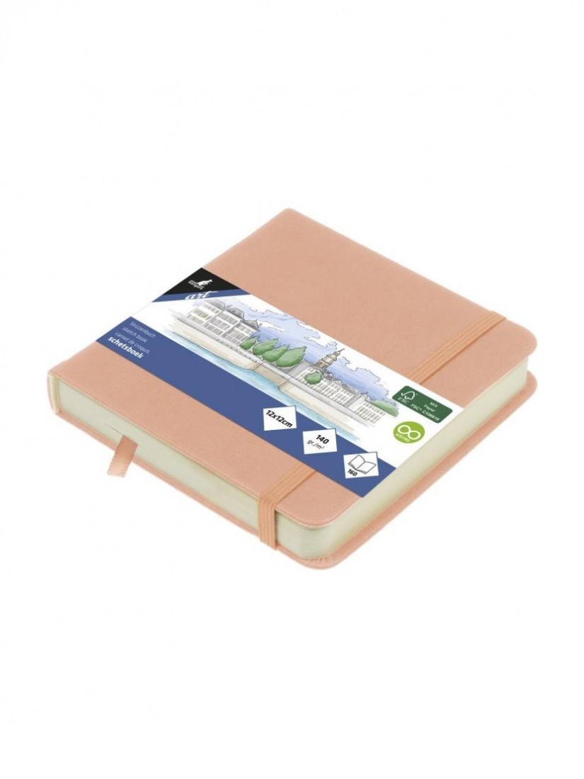 Sketchbook 12x12cm PU Hardcover - Old Pink (K-861202)Kangaro