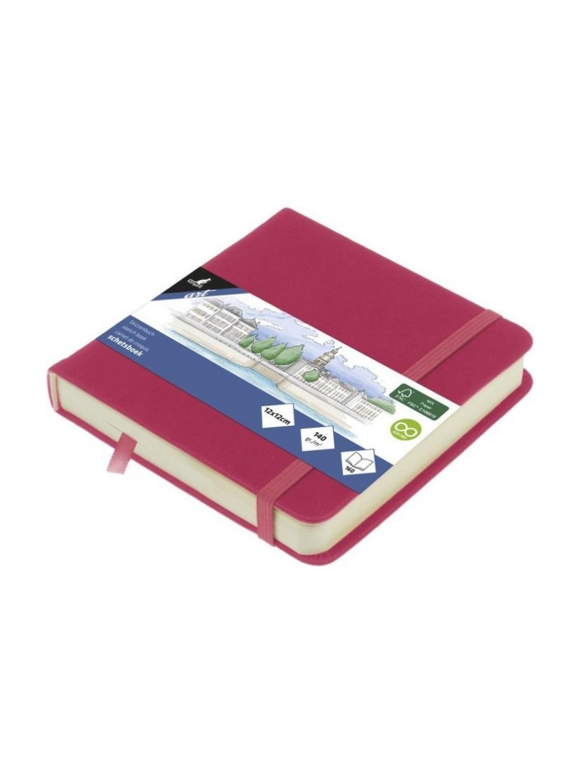 Sketchbook 12x12cm PU Hardcover - Ruby  (K-861251)Kangaro