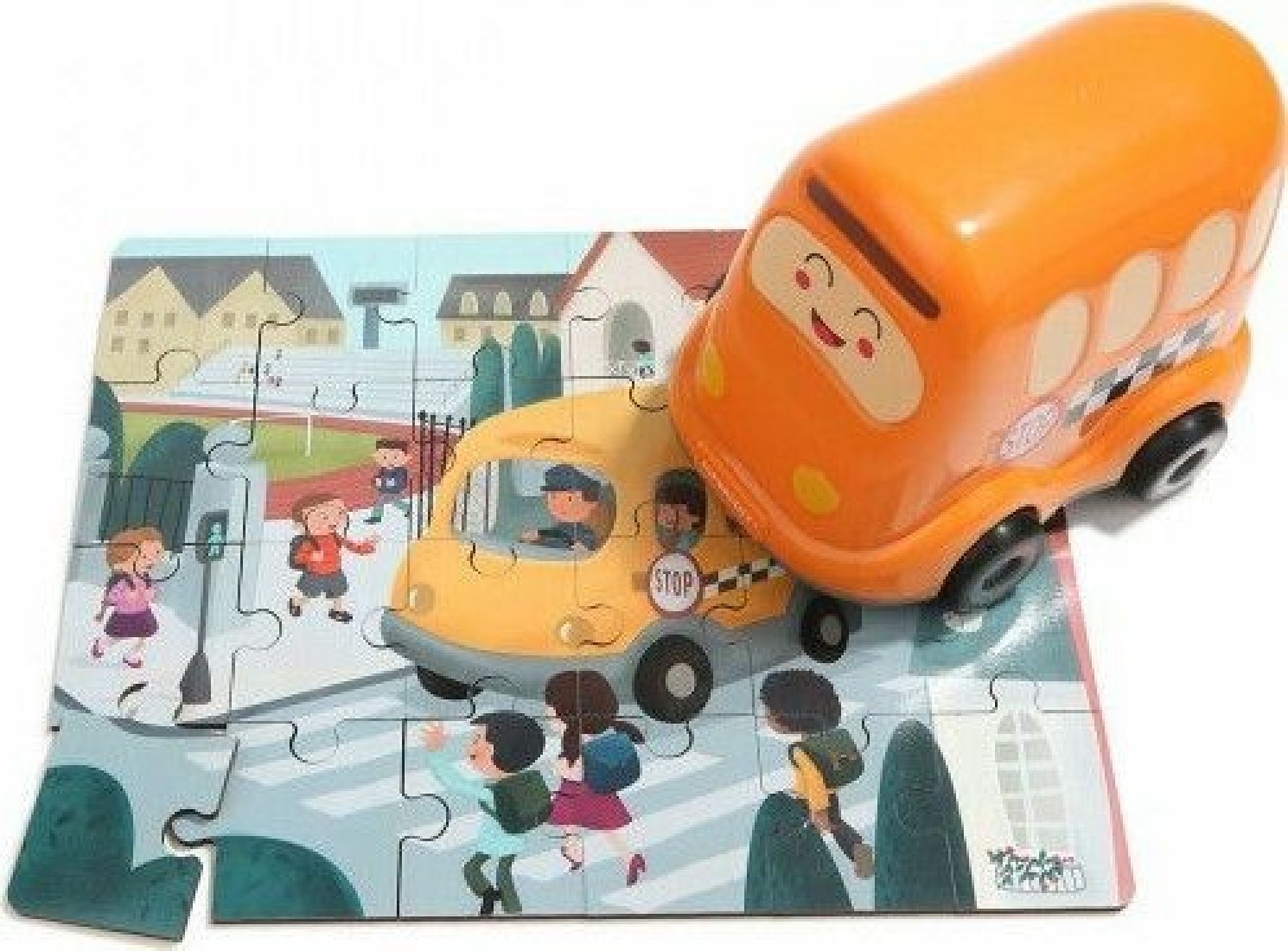 Wooden Puzzles in School Bus 130909 Top Bright