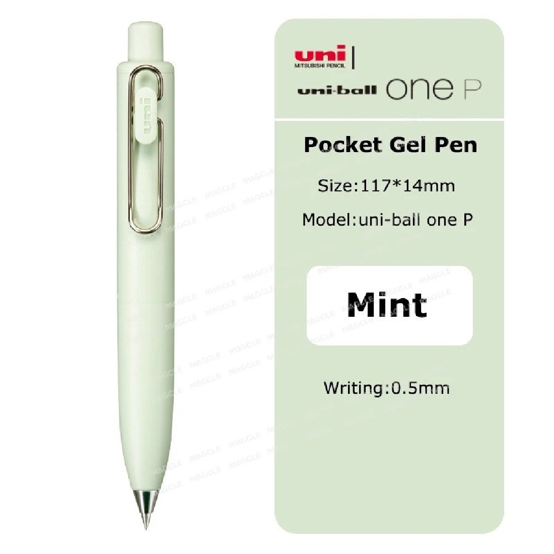 Uni Mitsubishi UMNSP05.52 Gel Ballpoint Pen Uni-Ball One P 0.5 Mint