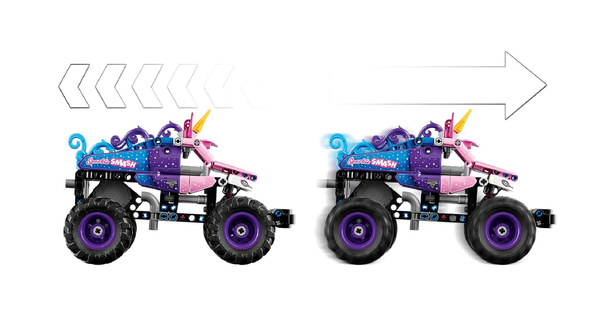 Monster Jam™ Sparkle Smash™ Pull-Back 42220 Lego Technic