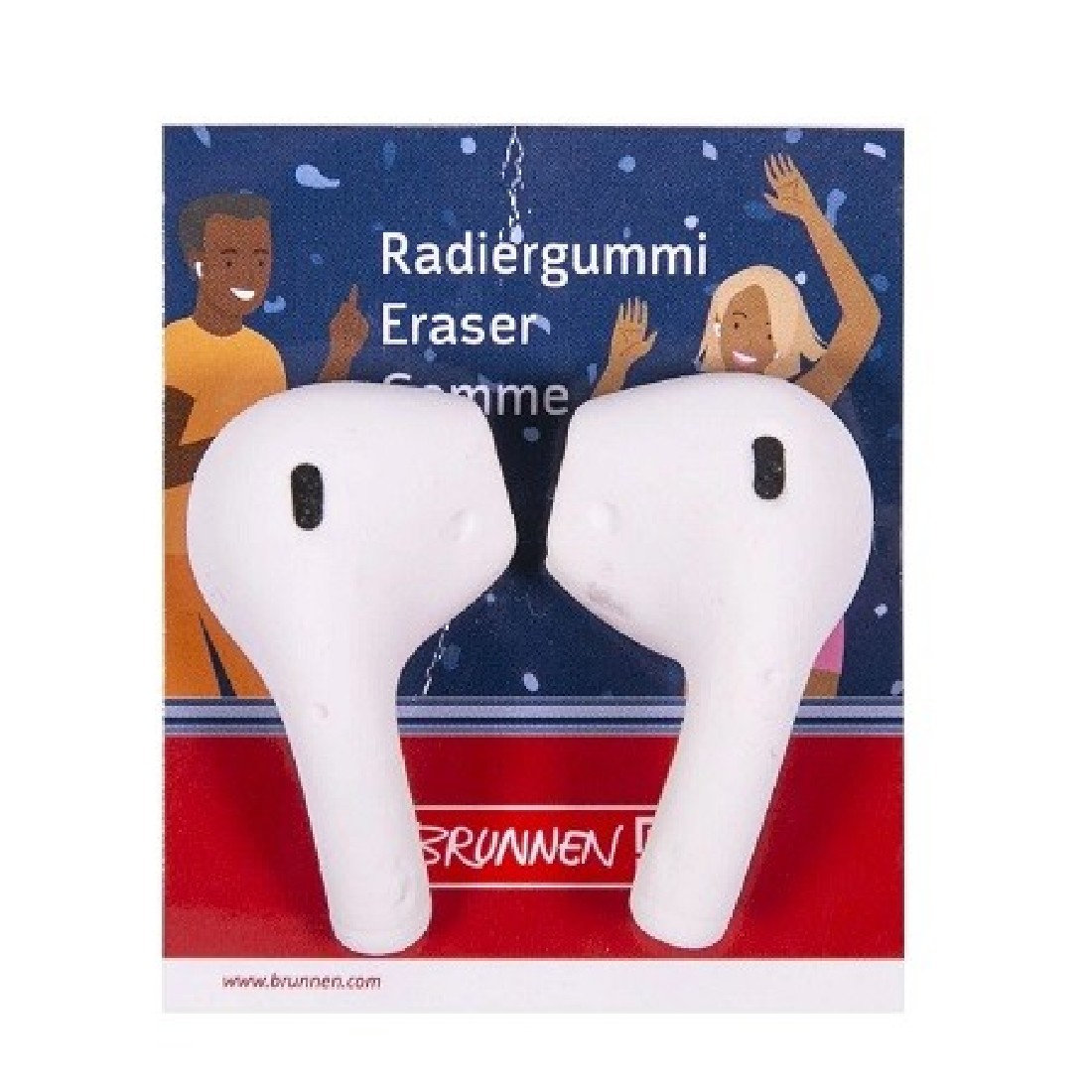 Γόμα Λευκή Earpods Σετ 2 τμχ 2727423 Brunnen