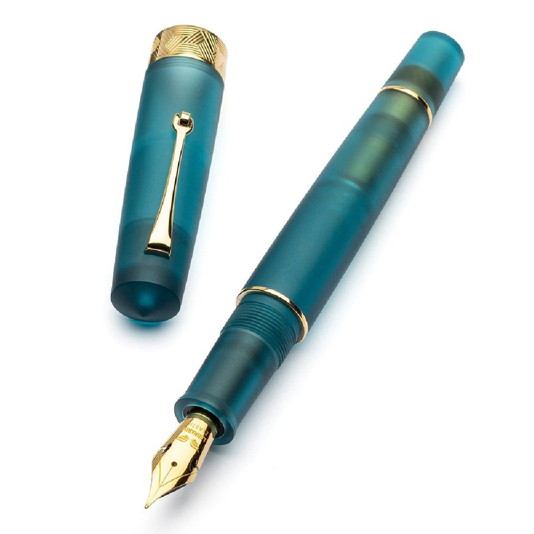 Leonardo Momento Zero Grande Pura Petrol Gold Fountain Pen