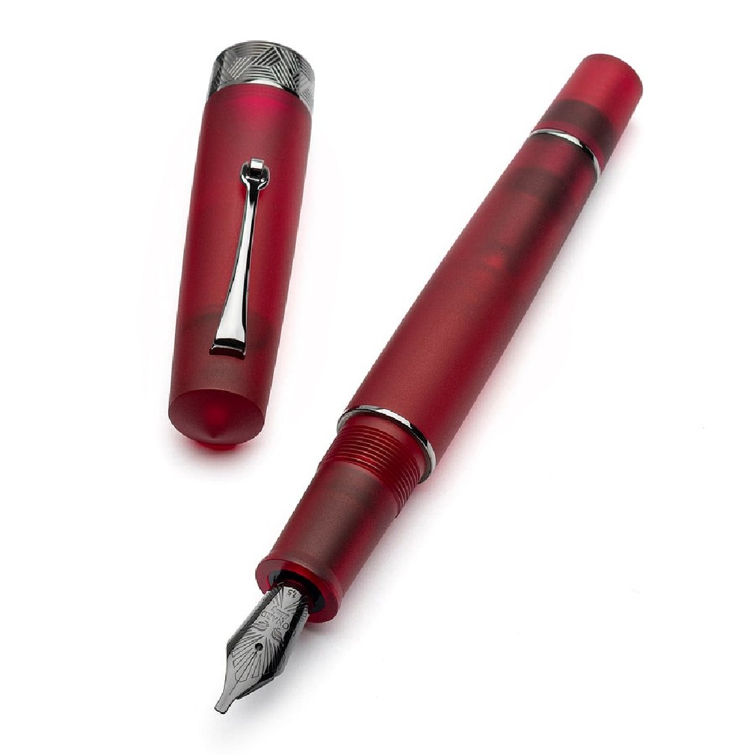 Leonardo Momento Zero Grande Pura Red Ruthenium Fountain Pen