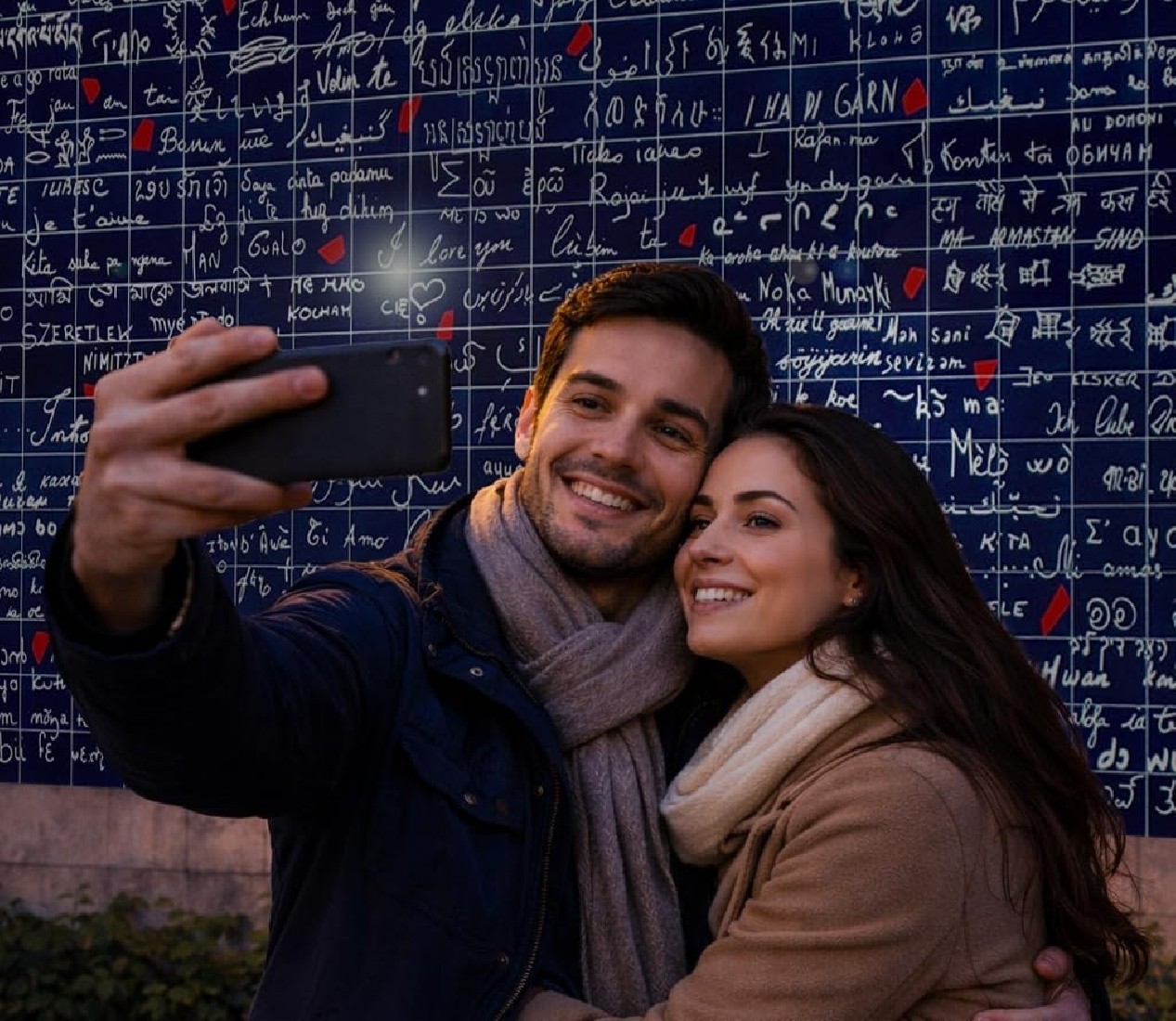 Clairefontaine notebook overlap Le Mur Des Je Taime, A5 14,8X21cm, 140 pages, 90gsm, 116317, ruled