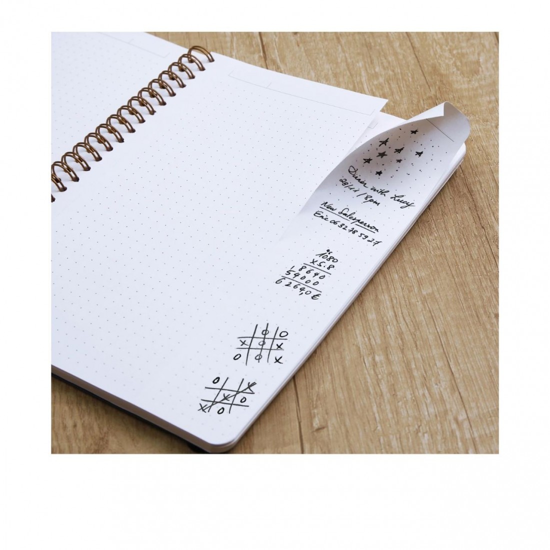 Clairefontaine Rhodia 78343C Collection Age Bag A My.Notes Red Spiral Notebook with Tear-Off Margins - A4 21 x 29.7 cm - 120 Dotted Tear-Off Pages - 90g White Paper - Leather Grain Gloss Card Cover