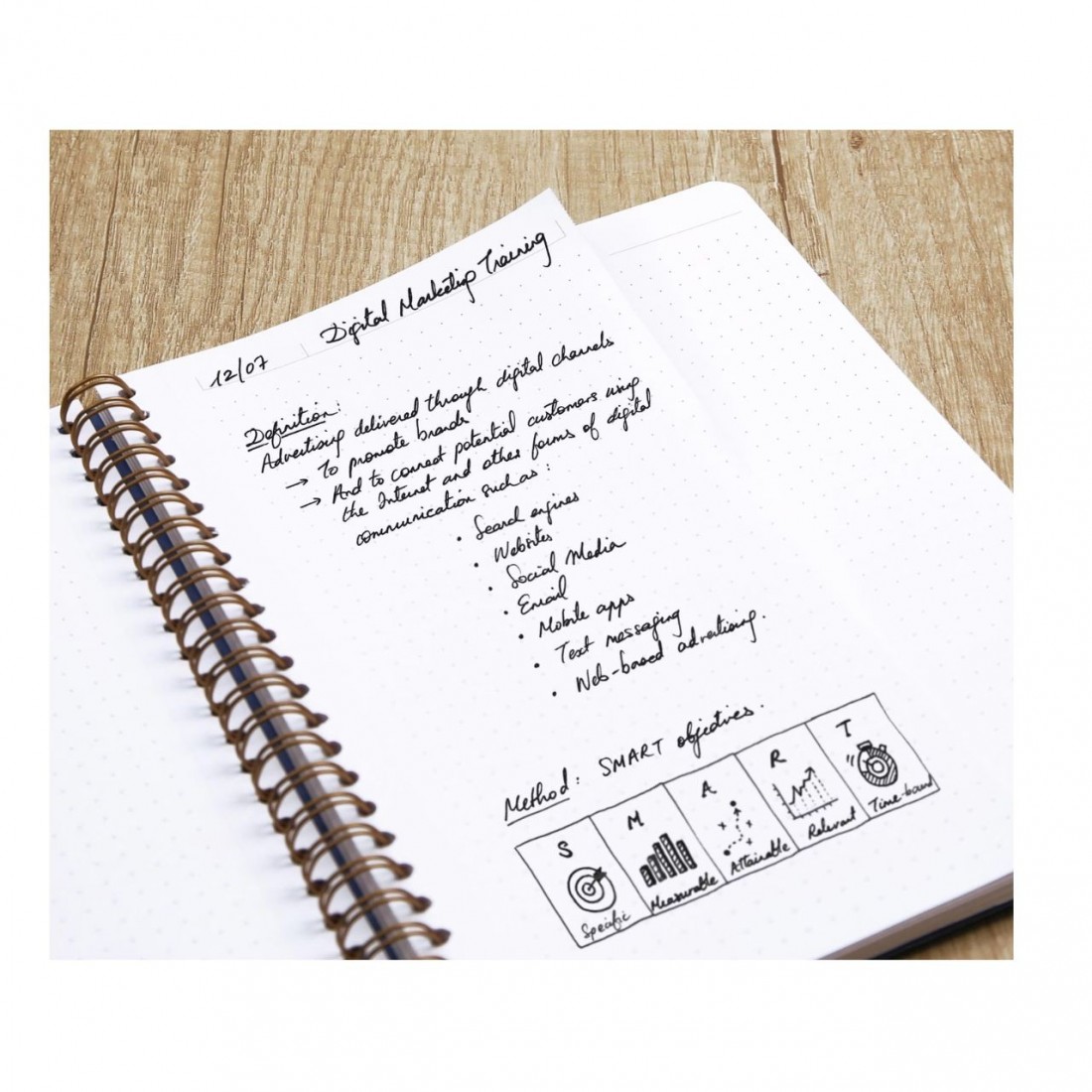 Clairefontaine Rhodia 78343C Collection Age Bag A My.Notes Red Spiral Notebook with Tear-Off Margins - A4 21 x 29.7 cm - 120 Dotted Tear-Off Pages - 90g White Paper - Leather Grain Gloss Card Cover