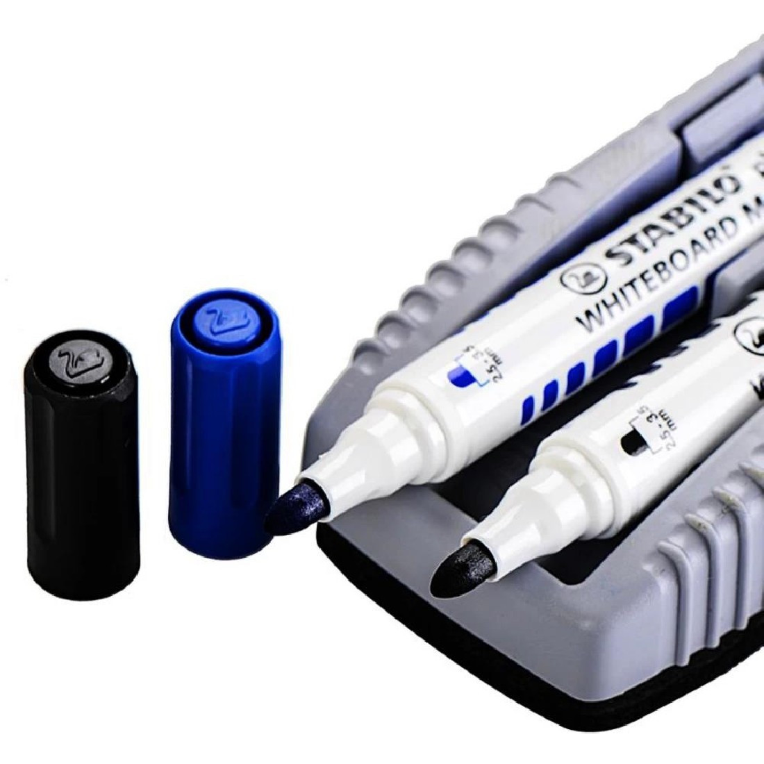 Σφουγγάρι Πίνακος Με Δύο Μαρκαδόρους 6412PM Stabilo