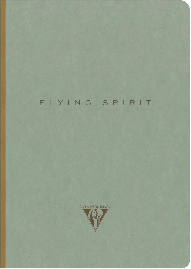 Clairefontaine Rhodia Flying Spirit 107546C Notebook with Thread Binding A5 14.8 x 21 cm 96 Sheets 90 g Lined Grey Green