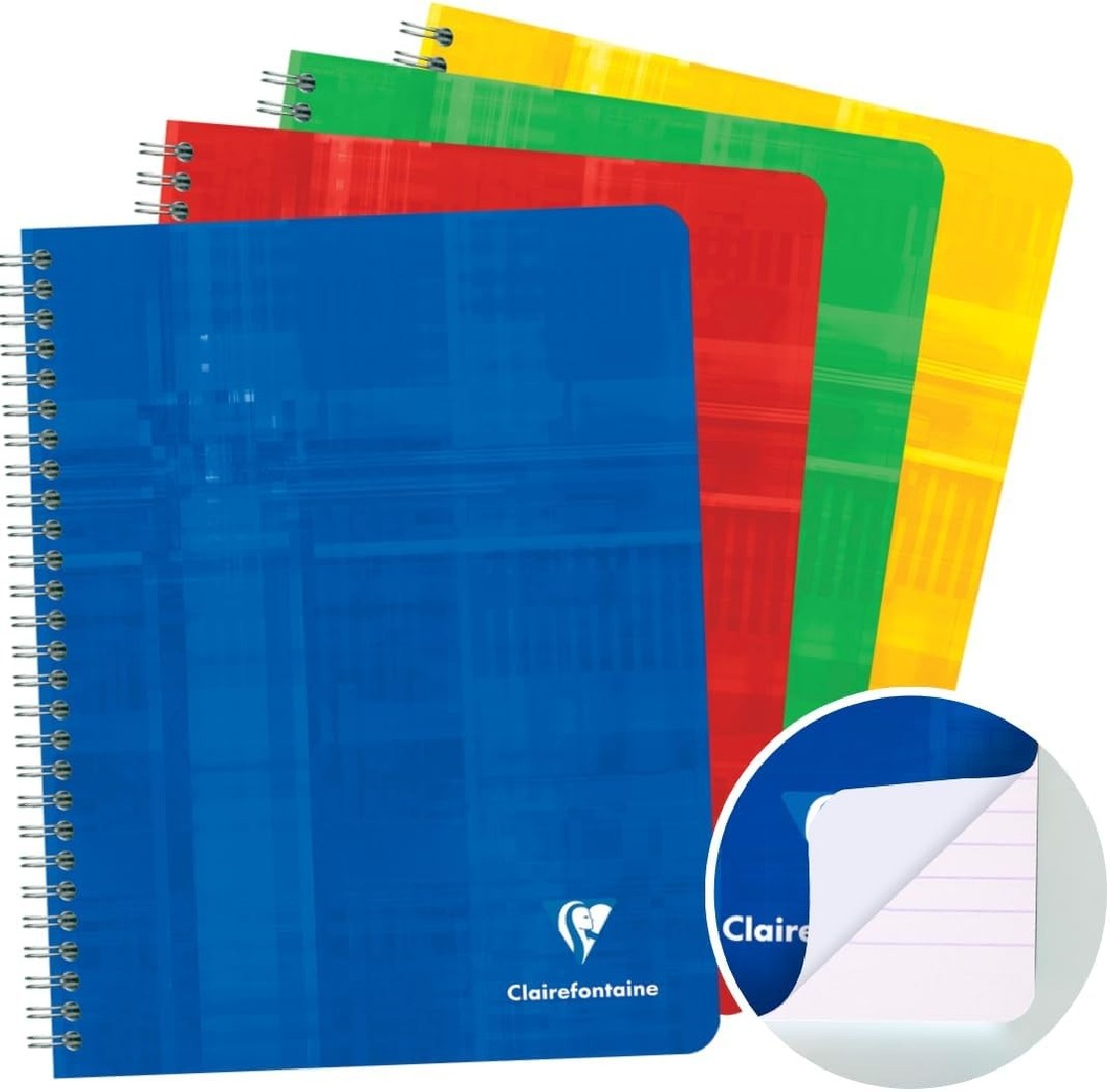 Clairefontaine Rhodia notebook spiral A5 16,5X21cm 120 pages white paper 90gsm ruled with margin 883c
