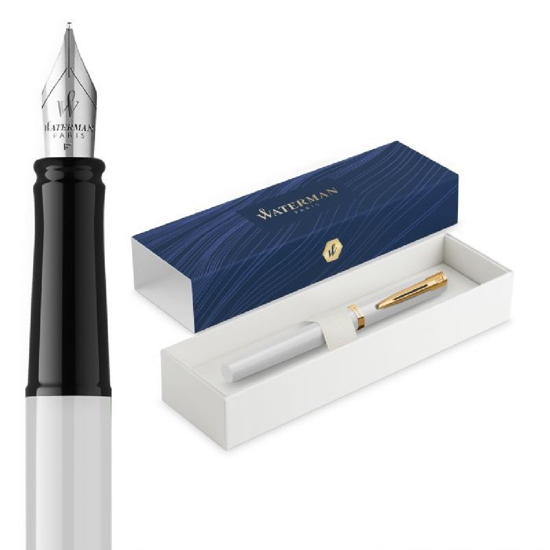 Waterman Impression white gt fountain pen